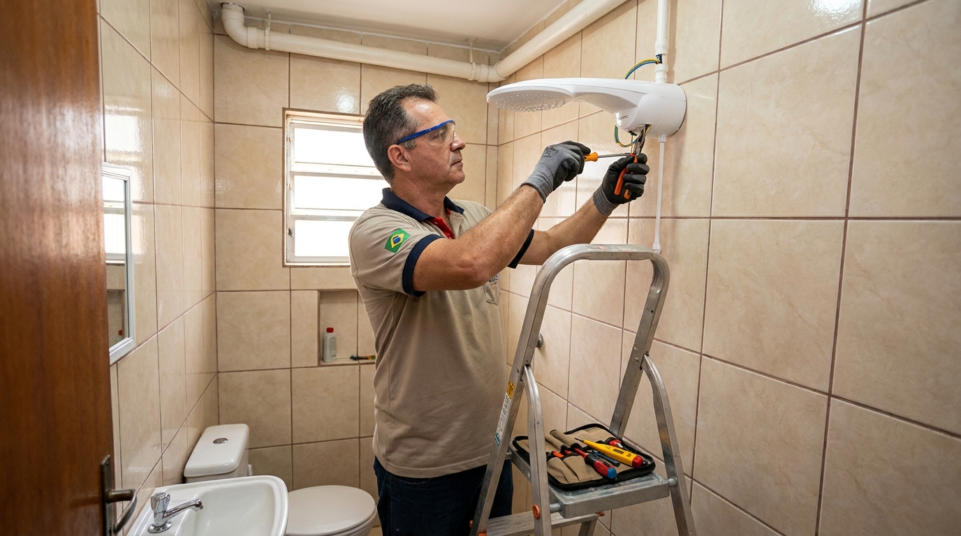 Instalação com pressurizador em Anápolis-GO